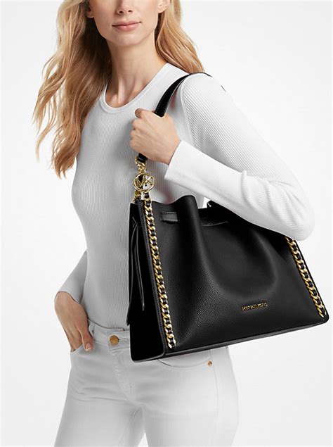 michael kors bag with chain handle|Michael Kors mina large bag.